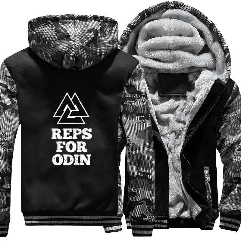 

Vikings Vintage Viking Reps For Odin Cool Punk Athelstan Valhalla Winter Jacket Men Fleece Thicken Hoodies Camo Warm Hooded Coat