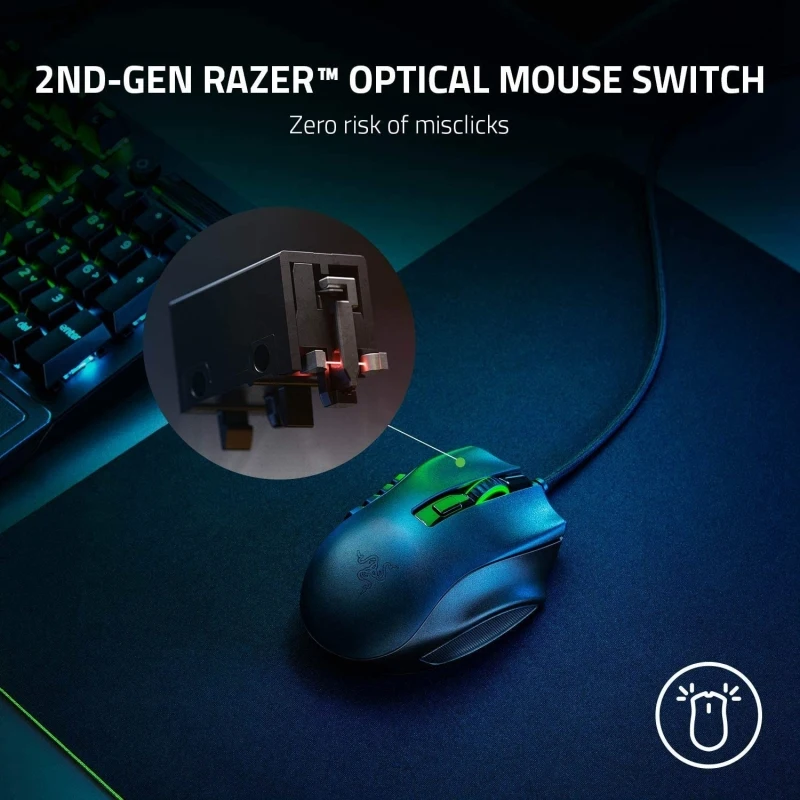 Фото Лидер продаж Razer Naga X 18000 точек на дюйм оптическая программируемая проводная мышь с 16 клавишами №3