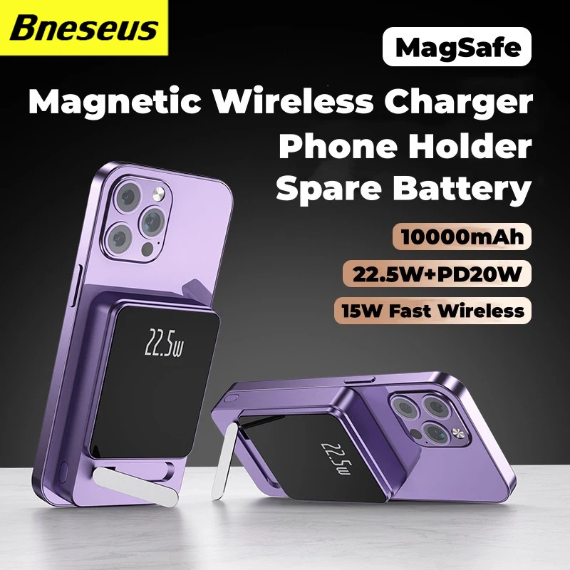 

10000mAh Magsafe Power Bank 15W Magnetic Fast Wireless Charger For iPhone 12 13 14 Pro Max Mini External Auxiliary Battery Pack