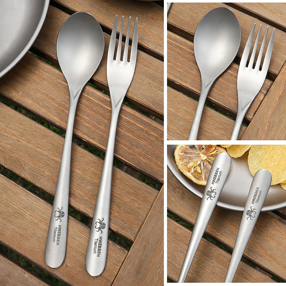 

Lightweight Titanium Fork for Home Outdoor Camping Hiking Picnic