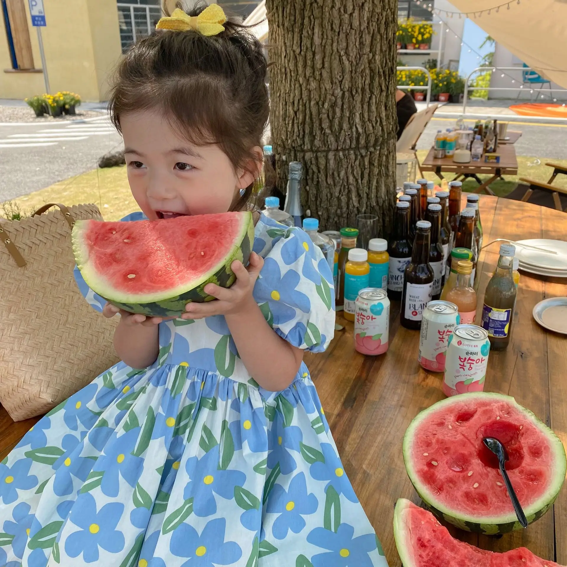 

Baby Girls Summer Dresses 2022 Summer Children's Short Sleeve Cotton One Piece Dress Floral Flower Korean Kids Princess Clothes