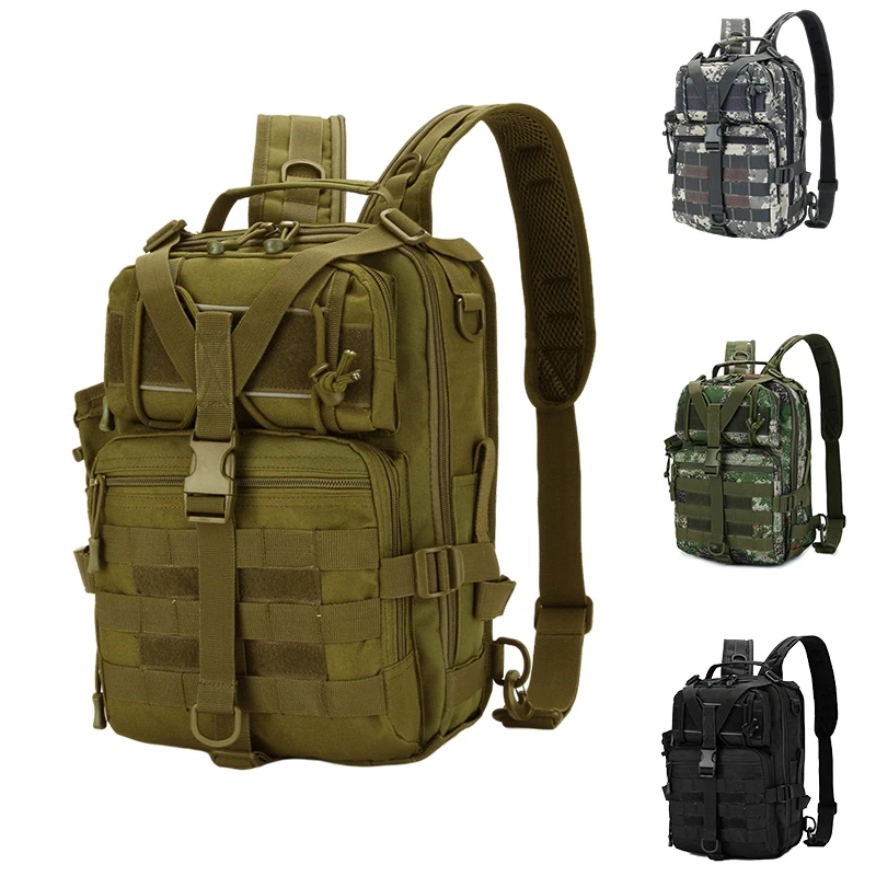 

AIWITHPM Military Tactical Backpack Fishing Sling bag Outdoor Bag Molle Hiking Cycling Camping Hunting Climbing Travel Rucksack