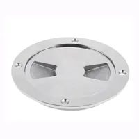 Boat Stainless Steel Deck Plate 6inch Round Deck Inspection Access Screw Out Detachable Cover Hand Tighten Marine Yacht
