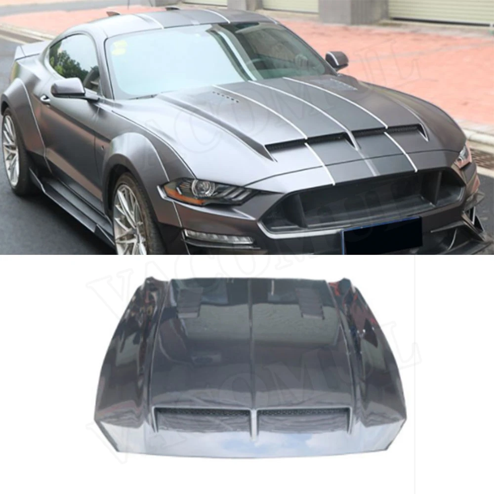 Капот автомобильного двигателя из углеродного волокна капот для Ford Mustang 2 3 5 0 2018 UP