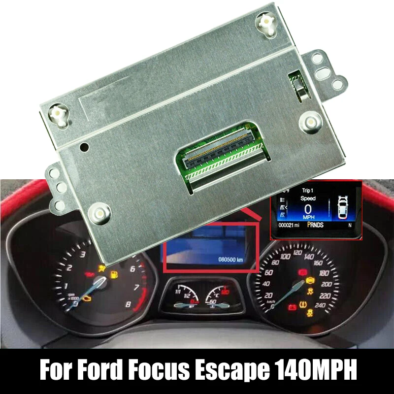 

1 шт. для Ford Focus для Escape Fit 480 миль/ч спидометр, ЖК-дисплей, цветной экран, кластер спидометра 272 × RGB, 50 контактов CMOS