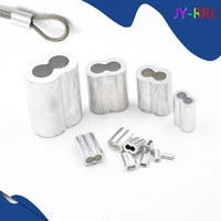 m1 to m12 steel wire cable rope fixing clip 8 shape double hole aluminum ferrules clamps crimping loop