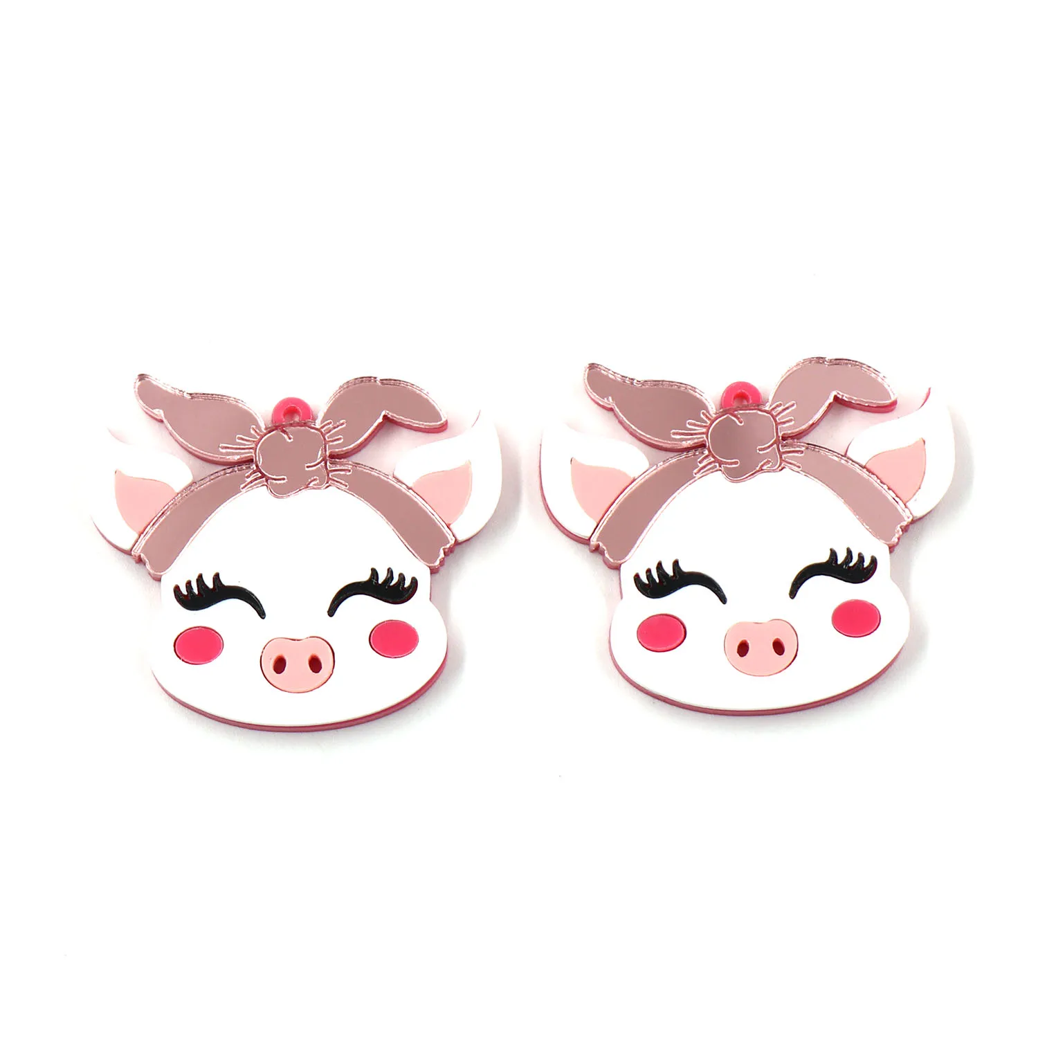 

1 пара 40 мм лучшие модные китайские фермерские животные свинки розовые свинки для сережек акриловые милые ювелирные изделия для девочек на день рождения Аксессуары