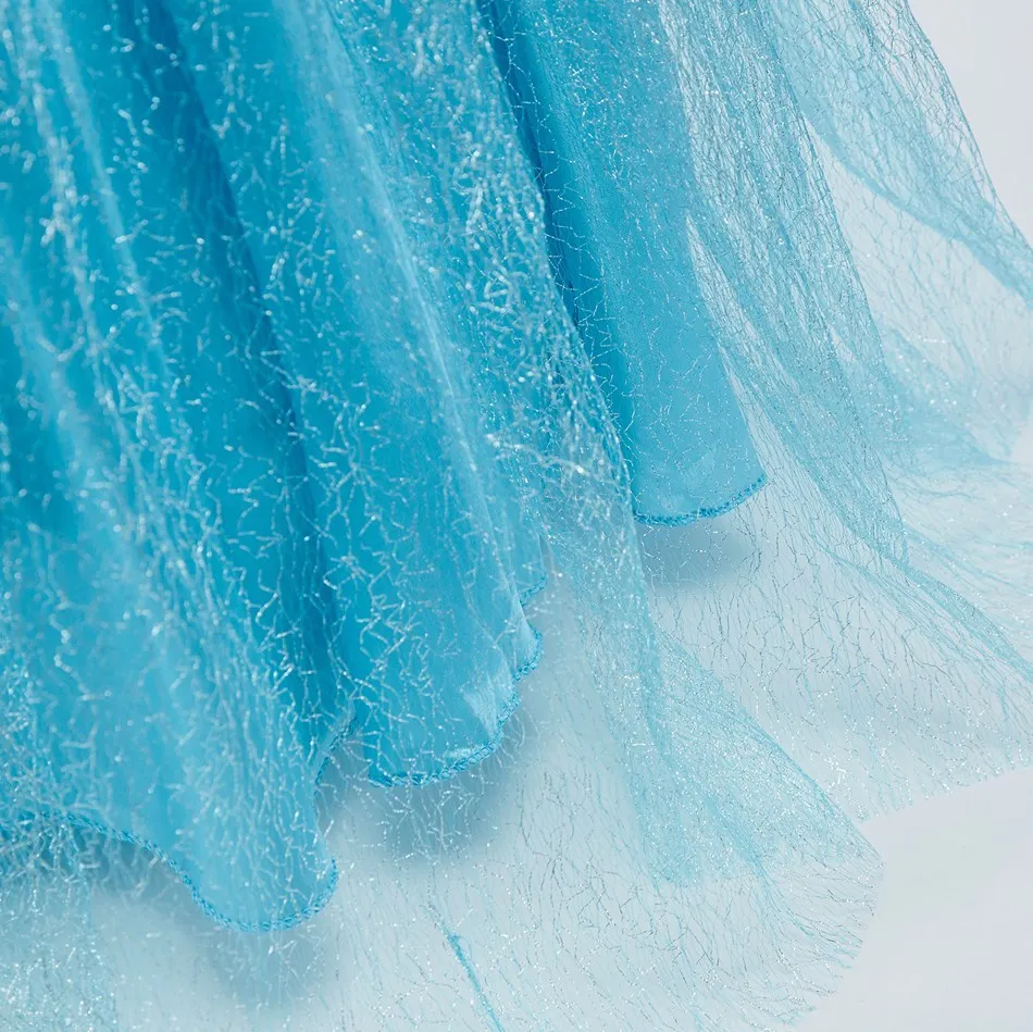 Женское платье принцессы детское для косплея Эльзы летний костюм маленьких