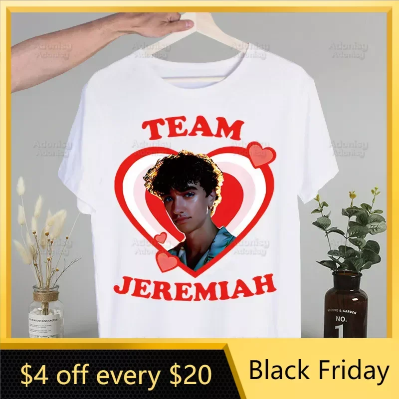 

Team Jeremiah T-Shirt Men Unisex Anime Cartoon Design Men Tee Shirt Homme Summer Tops Short Sleeve Vintage Style