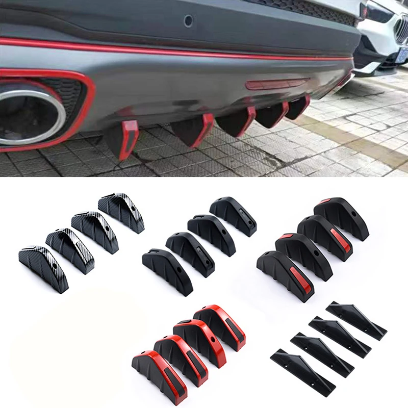 4 шт. Универсальный Автомобильный задний спойлер из углеродного волокна - купить