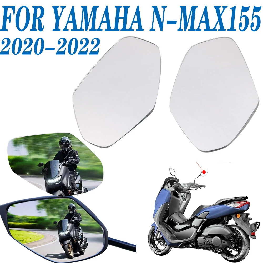 

Motorcycle Rearview Mirror Convex Mirror Increase View Vision Side Mirror Lens For Yamaha N-MAX NMAX 155 NMAX155 2020 2021 2022