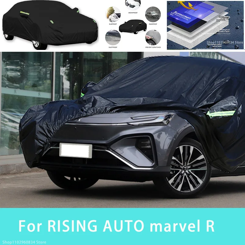 

For RISING AUTO marvel R Outdoor Protection Full Car Covers Snow Cover Sunshade Waterproof Dustproof Exterior Car accessories