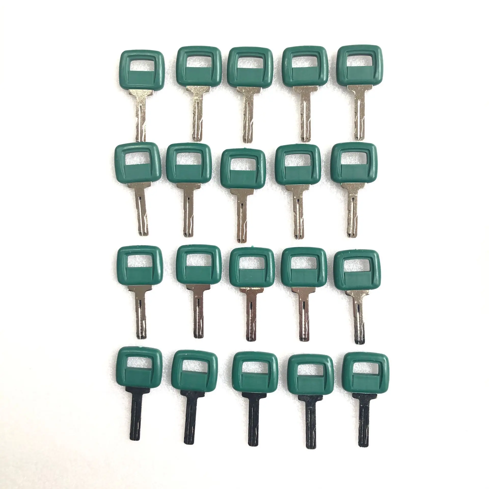 

20Pcs Ignition Green Keys 11039228 For Volvo Loader Heavy Equipment Laser Cut