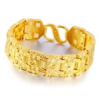 drop shipping vietnam alluvial gold mens bracelets fashion simple plated tanks chains bracelets designs