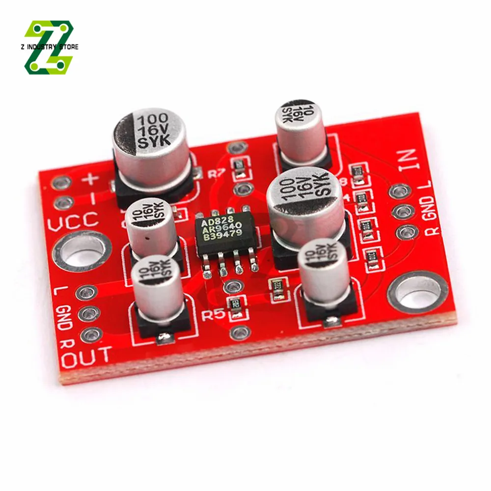 

Стерео предусилитель мощности AD828, фотомодуль, DC 3,7 V-15V