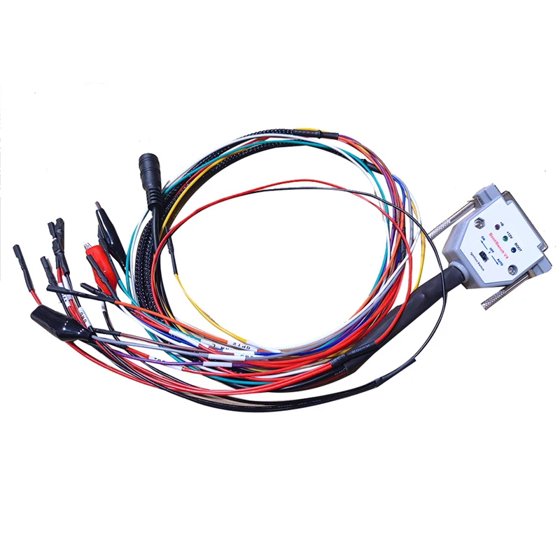 

3 LED LIGHTS With Switch Boot Bench Cable DB25 For SM2 PRO+ J2534 VCI Read Write ECU BATT VCC KLINE CAN-L