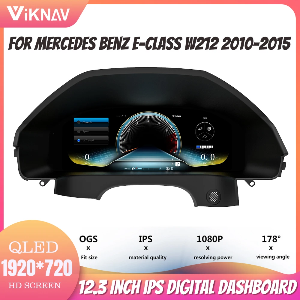 

Новинка 2023, Оригинальный Автомобильный цифровой инструмент Linux, Cluster для Mercedes Benz E-Class W212 2010-2015, Speedmeters, приборная панель