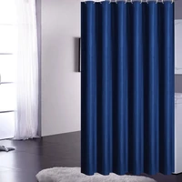 shower curtain spot solid color wholesale plain polyester fabric waterproof shower curtain hotel bathroom partition curtain