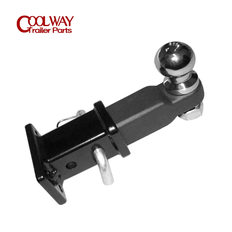 Steel Trailer 2 5/16 Towbar Ball Mount Hitch With Pin And Clips 2 Inch Receiver Tube Bolt On Adapter Boat RV Parts Accessories