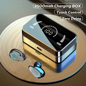 tws bluetooth 5 1 earphones 3500mah charging box wireless headphone 9d bass stereo sports waterproof earbuds hd mirror headsets free global shipping