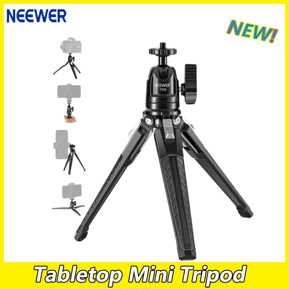 NEEWER TP29 Мини-металлический настольный мини-штатив с шаровой головкой 360