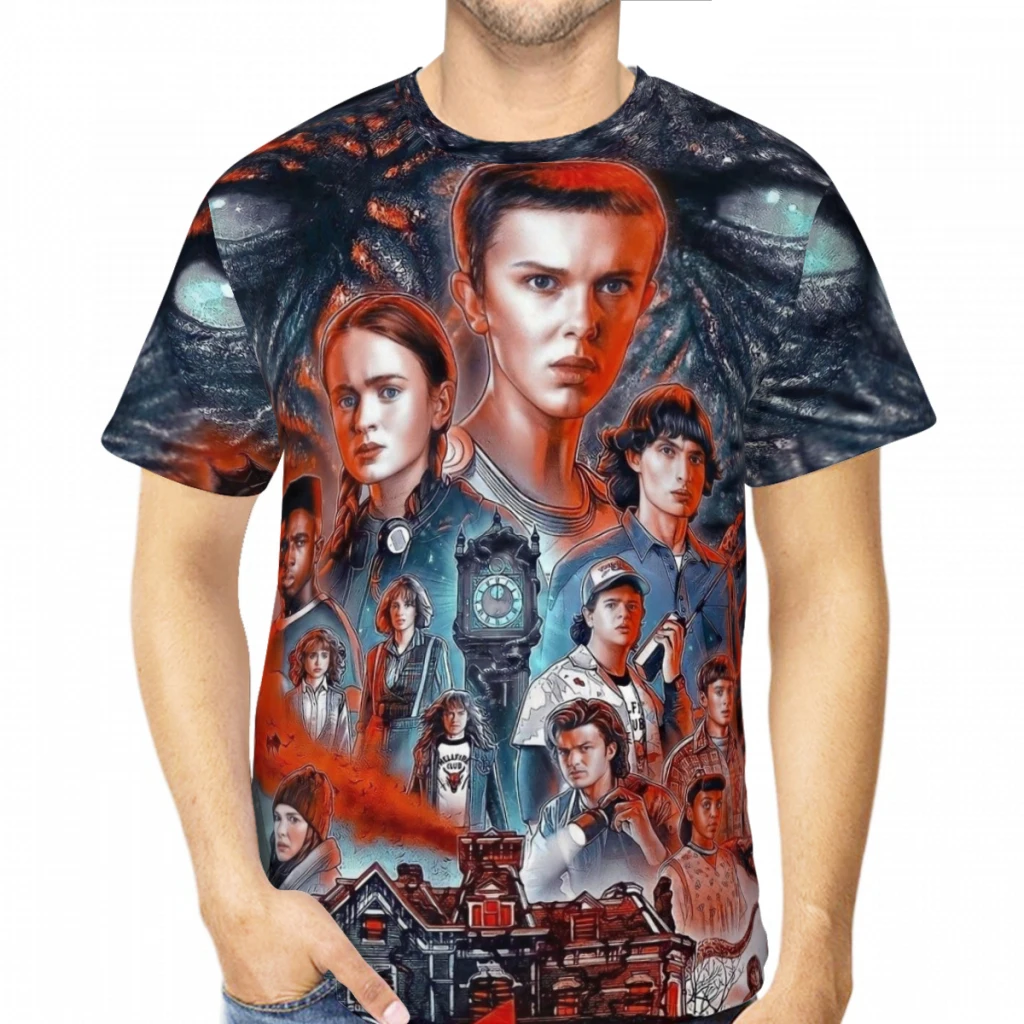 

Poster Men Retro Short-Sleeved Polyester T-Shirts Harajuku 3D Printed O-Neck TShirt Streetwear