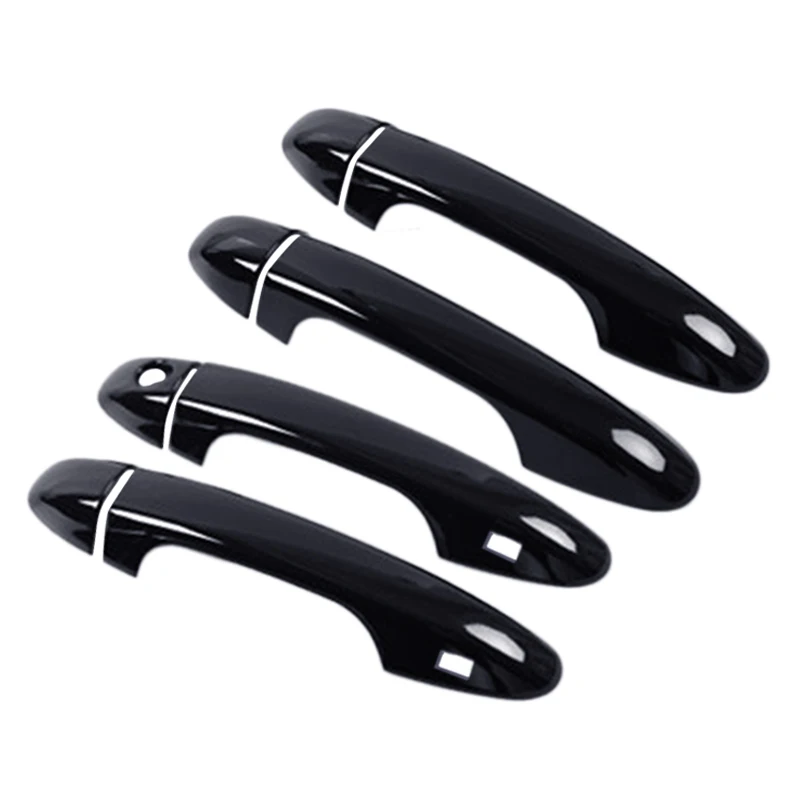 

1 Set Smart Keyless Side Door Handle Cover Trim Glossy Black Plastic Fit For Toyota RAV4 SUV 2013 2014 2015 2016 2017 2018