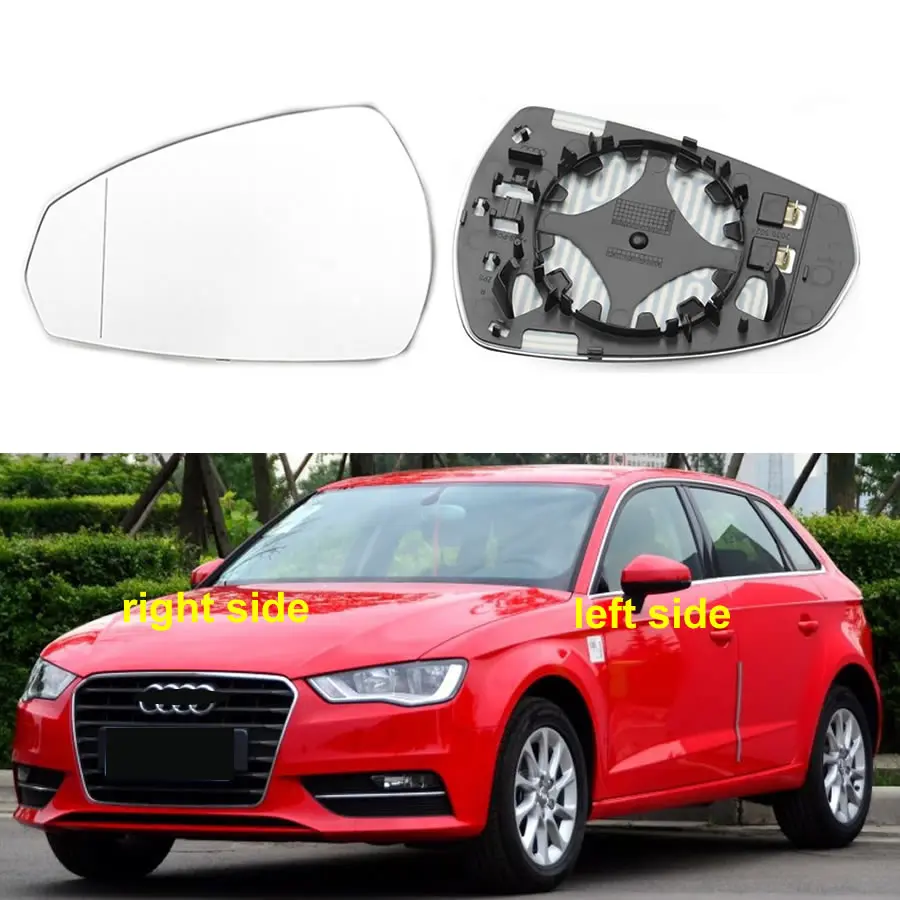 

For Audi A3 2014 2015 2016 - 2020 Auto Replacement Parts Side Mirrors Reflective Lens Rearview Mirror Lenses Glass with Heating