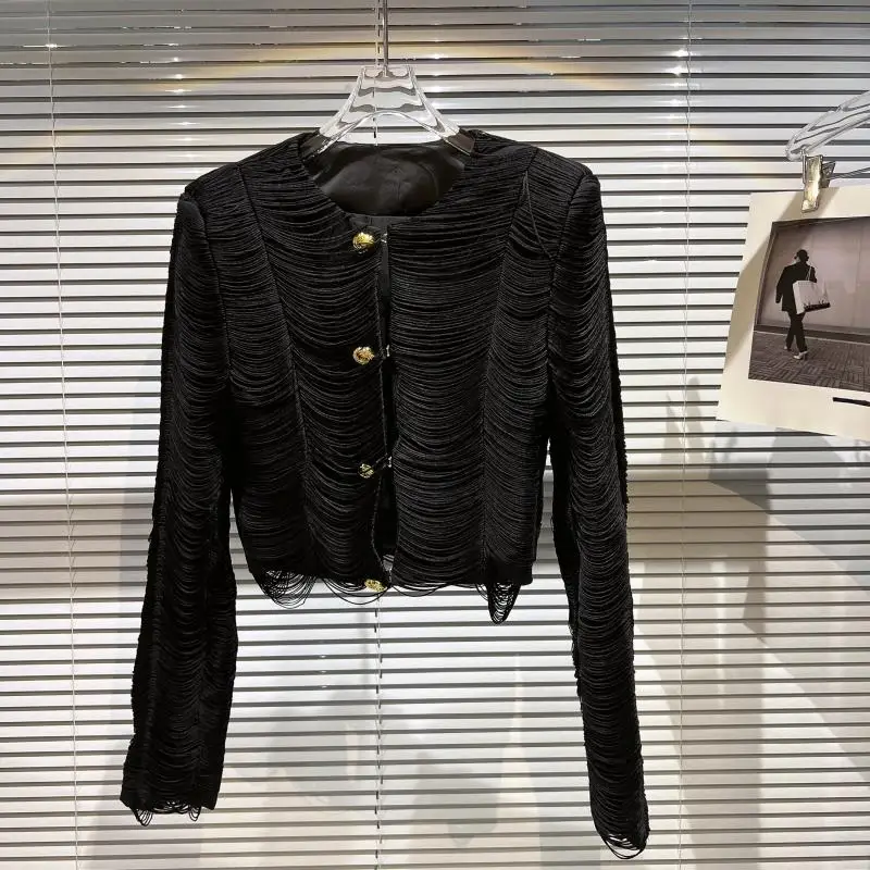 Элегантный женский комплект из двух предметов осень 2022 новая мода короткий