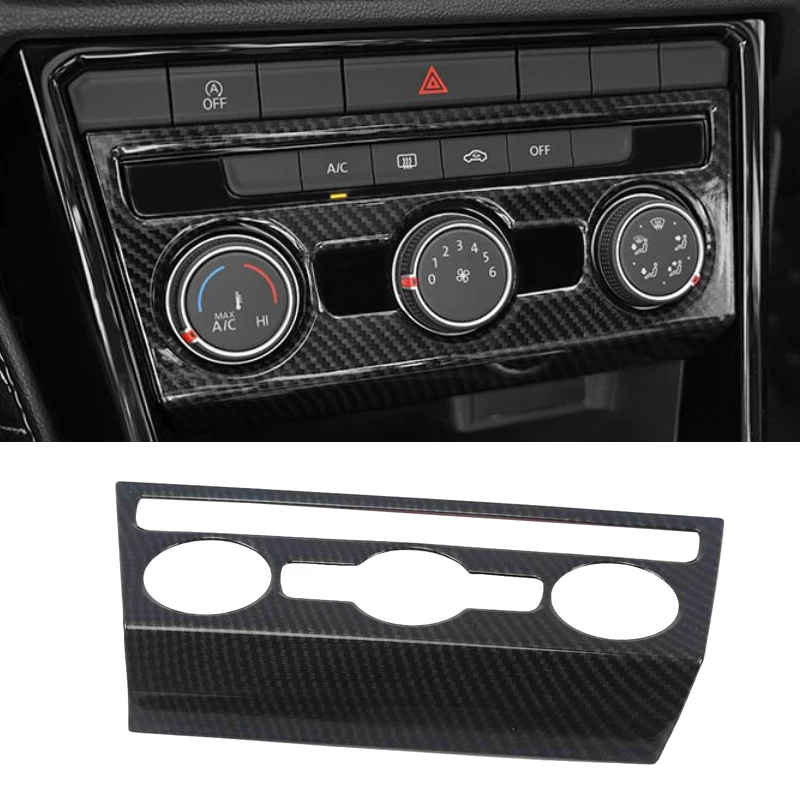 

Для Volkswagen Vw T-ROC 2018 19 20 2021 2022 ABS карбоновая внутренняя Автомобильная центральная консоль крышка водяного стакана рамка отделка панели