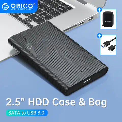 ORICO SATA к USB 3,0 адаптер внешний жесткий диск чехол Корпус SSD, HDD 5 Гбит/с инструмент-бесплатно для 9,5 мм 7 мм 2,5 "SATA HDD SSD