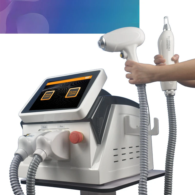 

2023 New High Quality 2 in 1 Safe Efficient 808nm Diode Laser Hair Removal Picosecond Laser Tattoo Removal machine