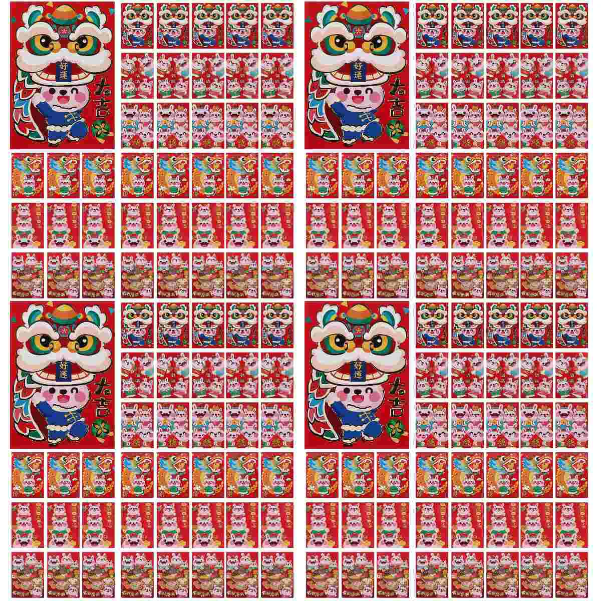 

240 Zodiac Rabbit Red Envelopes 2023 Red Packets Chinese New Year Pockets
