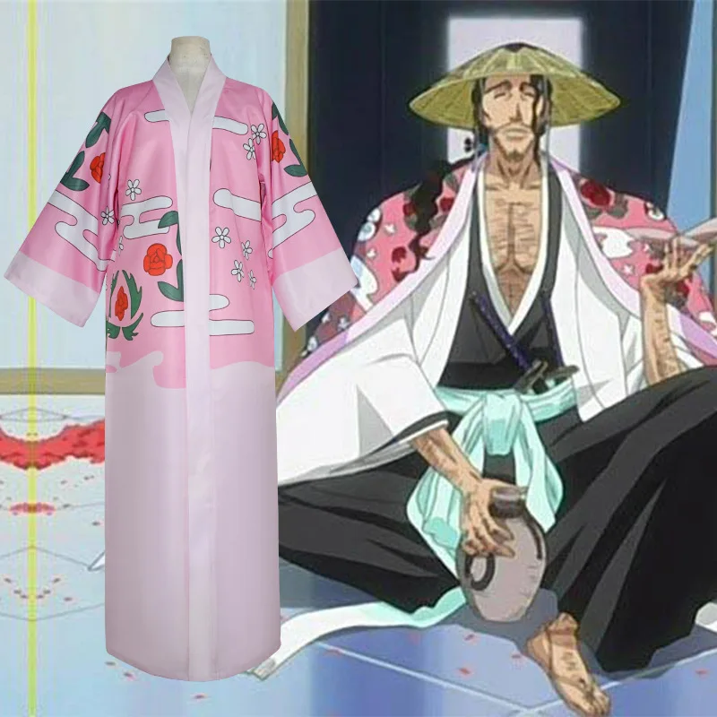 

Костюм для косплея Kyoraku Shunsui, сделанный на заказ Уникальный наряд с принтом, кимоно для детей и мужчин