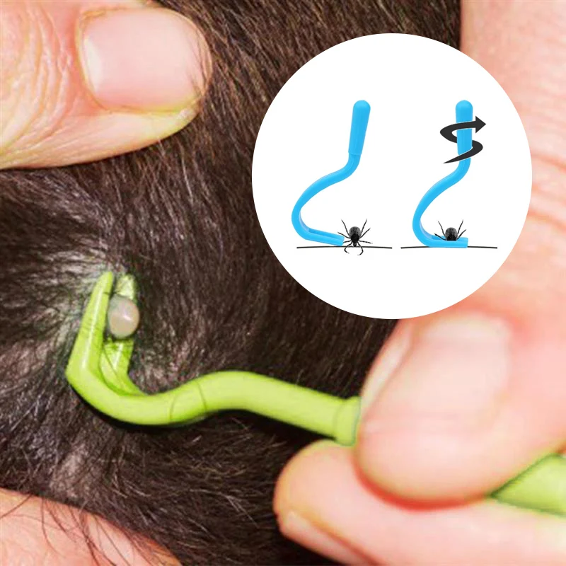 

3PCS/Set Pet Flea Remover Tool Twist Hook Plastic Scratching Hook Remover Pet Cat Dog Grooming Supplies Tick Removal Tweezers