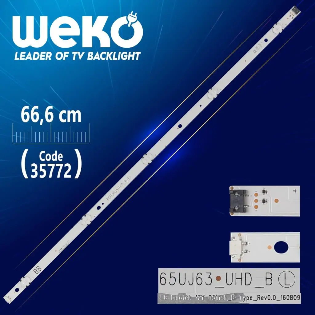 Для LG INNOTEK 17Y 65 дюймов _ B-TYPE _ REV0.0 _ 160809 - 65 UJ63 _ UHD_B L-66,6 см 5 светодиодный ных ламп (WK-1240)