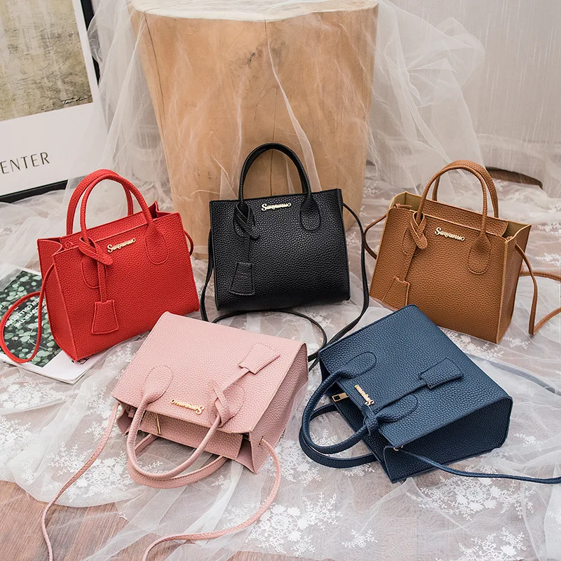 

Shoulder Bag Women's Bags 2022 Summer New Retro Lychee Pattern Tote Bag Simple Handbag