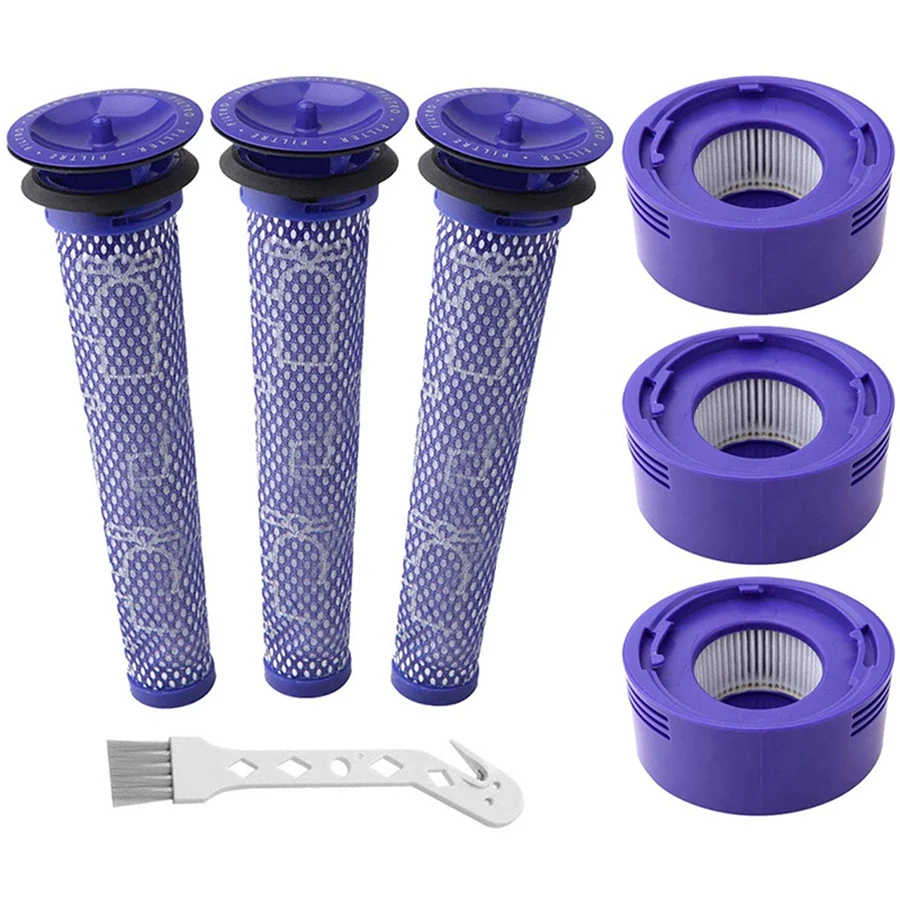 Комплект для замены вакуумного фильтра A74X-7-Pack для пылесоса Dyson V6, V8, V7, 3 колонных фильтра HEPA, 3 предварительных фильтра, 1 очистка Br (art.: 3920cfccb35bb) - 3920cfccb35bb