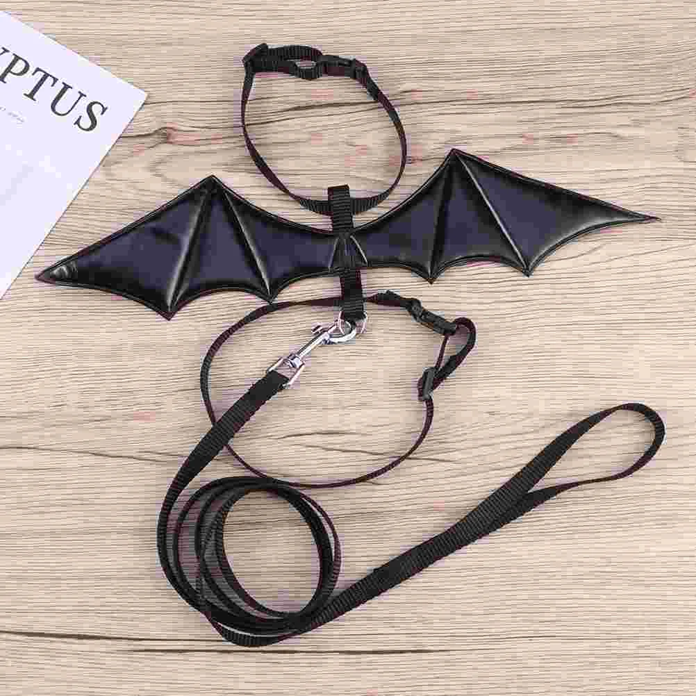 

1 Set Cat Back Chest Strap Bat Design Pet Leash for Outdoors Pet Home Cat