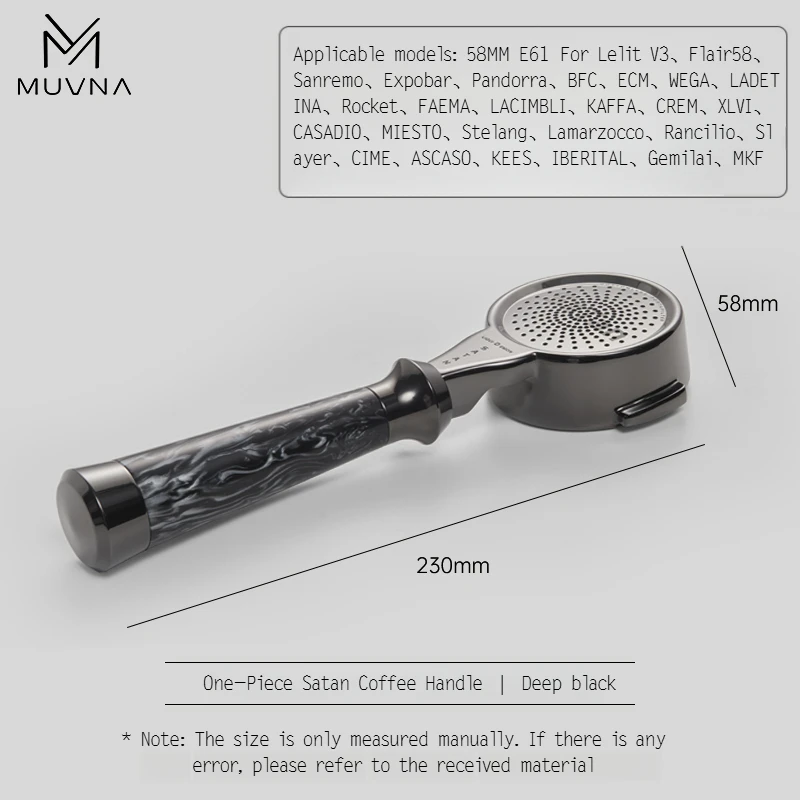 

MUVNA Портафильтр Satan 58 мм нержавеющая сталь