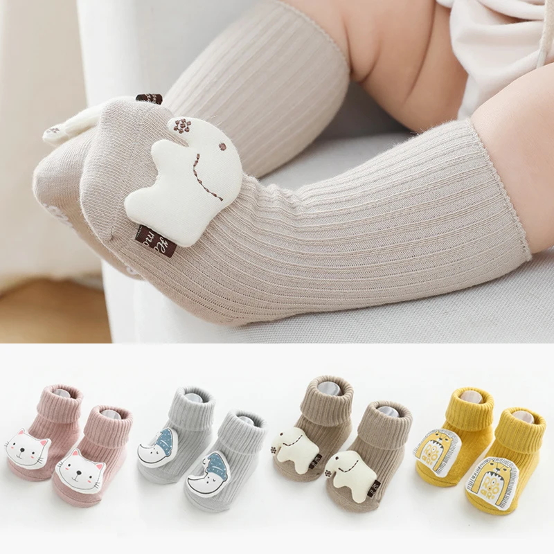 

Autumn Winter Soft Cotton Baby Girls Socks Newborn Cartoon Animal Baby Socks Infant Baby Boy Socks Anti Slip Floor Sock Spring