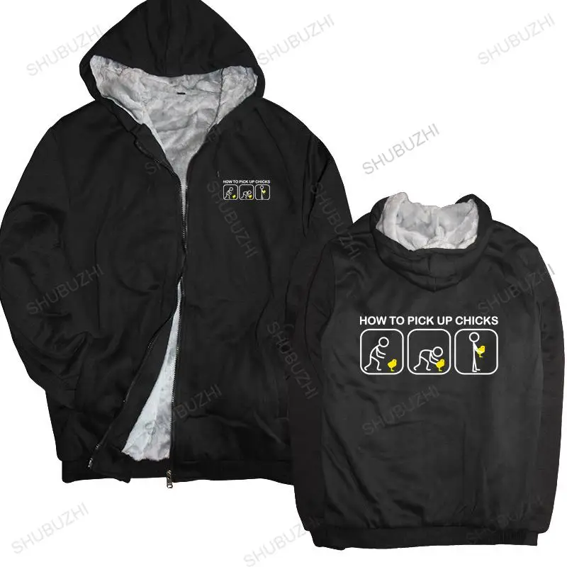 

men winter warm black hoody How To Pick Up Chicks warm coat High Quality warm hoodies homme sweatshirt