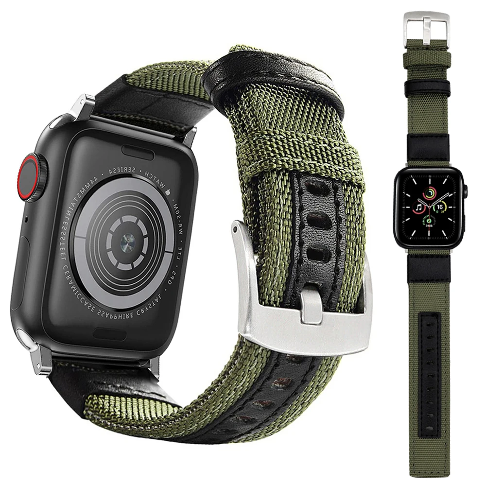 

Nylon Strap for Apple Watch Band 45mm 41mm 49mm 42mm 44mm 38mm 40mm Correa Bracelet iWatch series 8 7 6 se 5 4 3 2 Ultra band