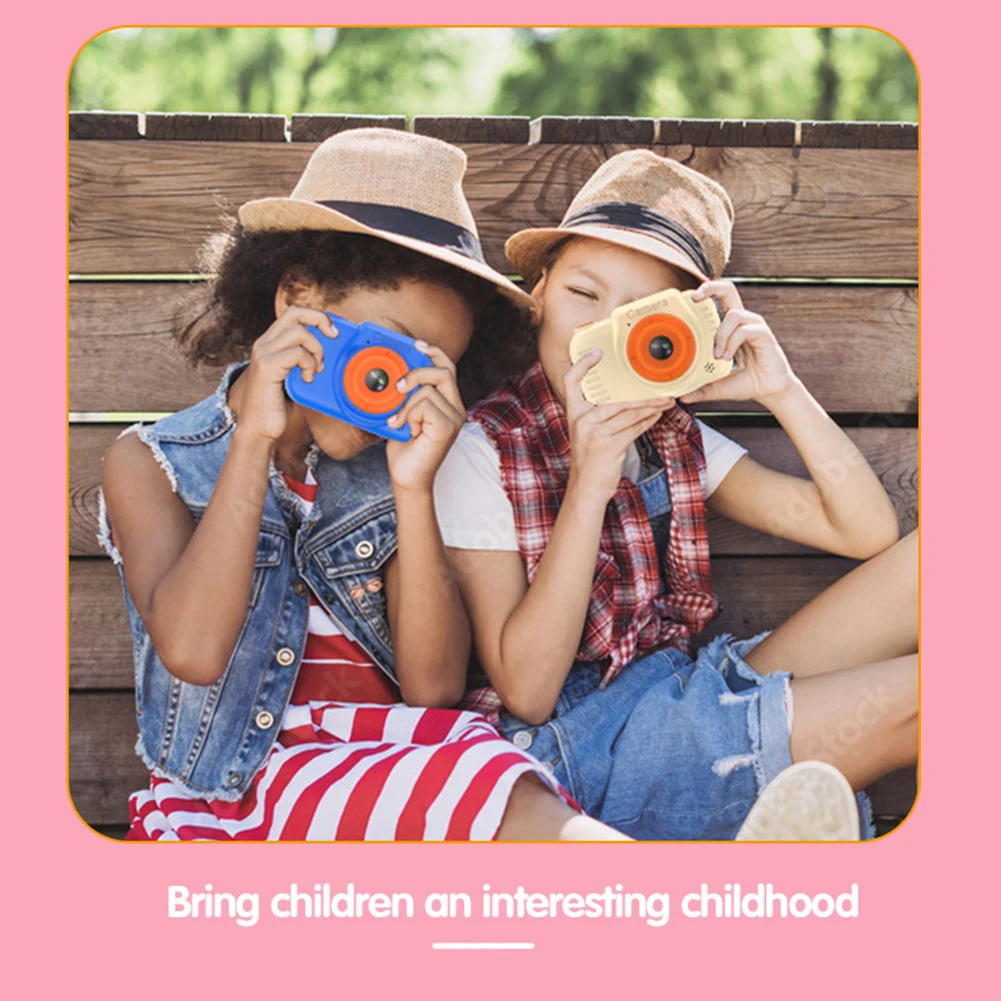 

Cartoon Kids Camera Toy 2 Inch HD IPS Screen Child Camera Gift Kids Digital Camera USB Charging Toys for Christmas Birthday Gift