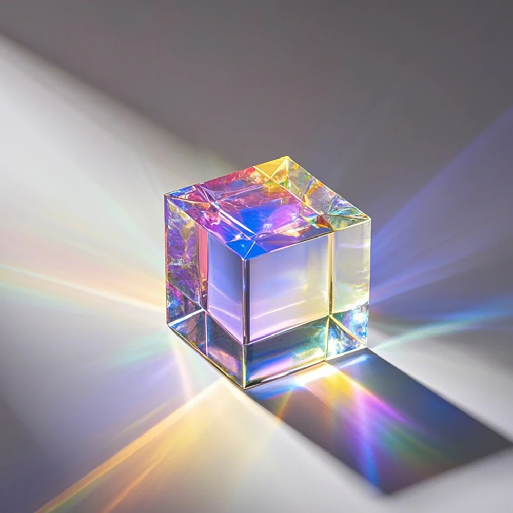 Оптическое стекло X-cube Дихроический куб-призма RGB Лазерное граненое Кристалл