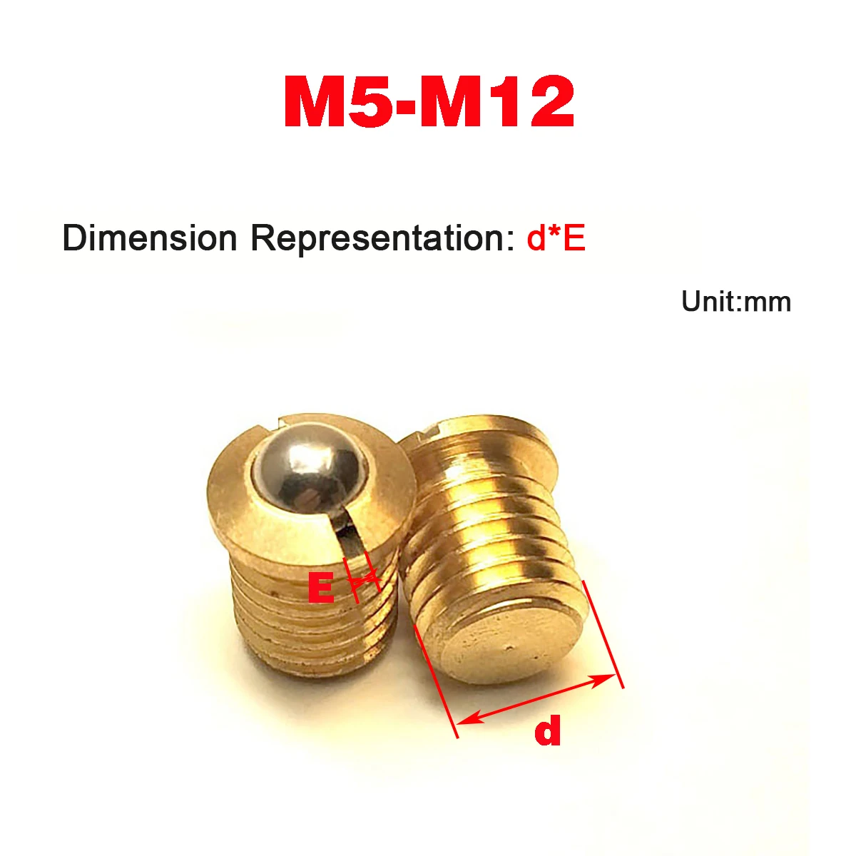 

Brass Flange Spring Ball Plunger, Press In Fixed Bead Wave Screw M5M6M8M10M12