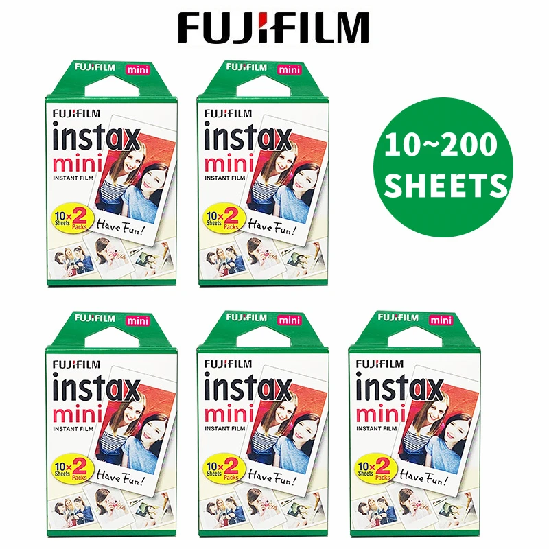 Пленка Fujifilm Instax Mini 10-200 листов 3-дюймовая белая фотобумага для мгновенной