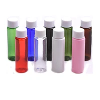 5pcs 100ml 9 color available cylinder shape refillable pet plastic lotion cosmetics travel bottle with white color plastic cap