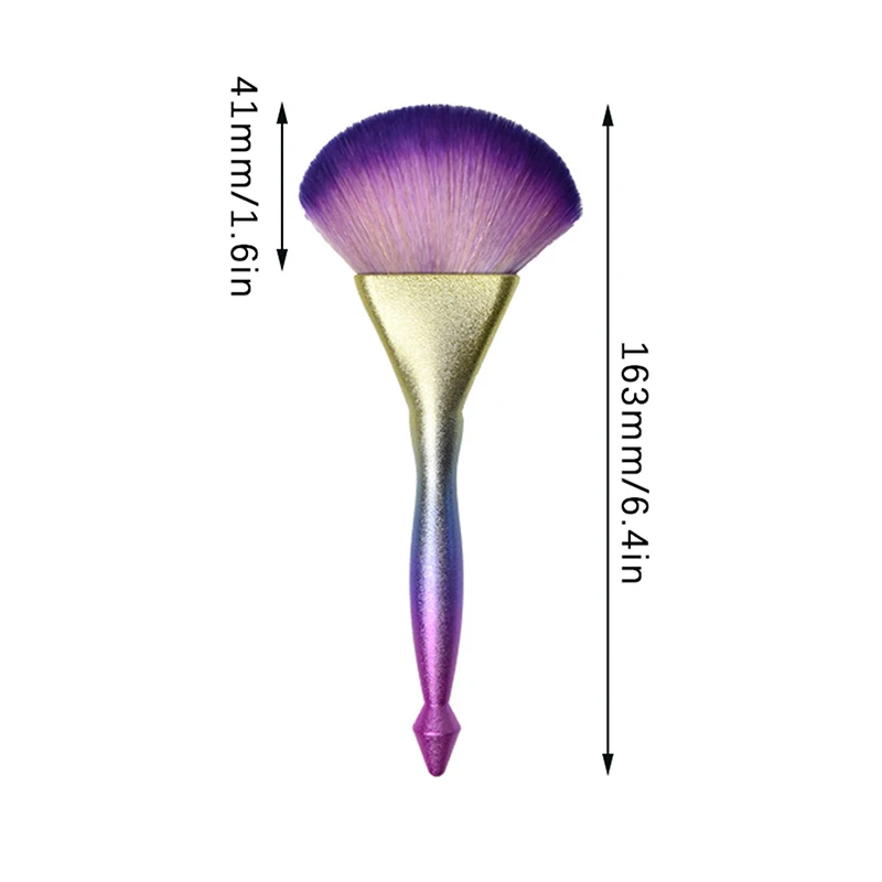 Профессиональная блестящая разноцветная кисть для румян