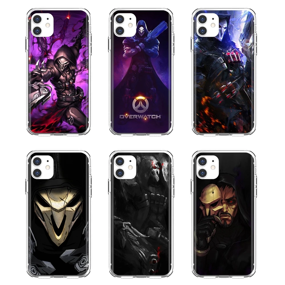 OVERWATCH-Reaper-Hero-Art-постер мягкий чехол для Samsung Galaxy S10 S10E S20 FE S21 S30 S8 S9 S7 Plus Ultra Edge Lite |